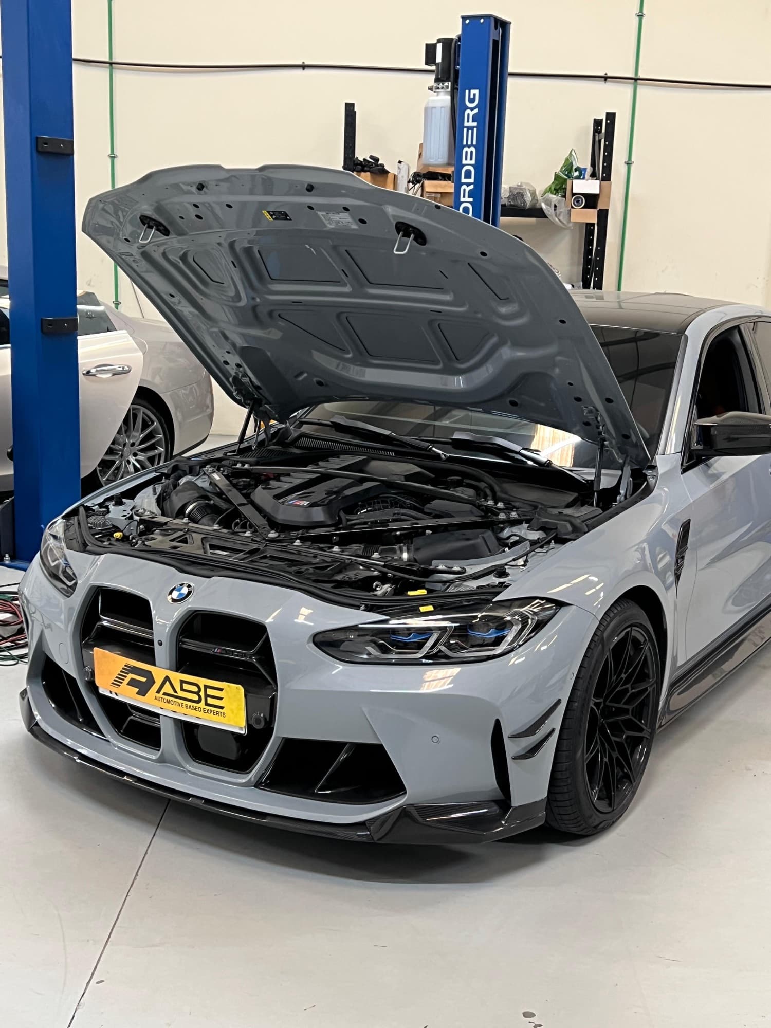BMW M3 in for service at ABE in Dubai