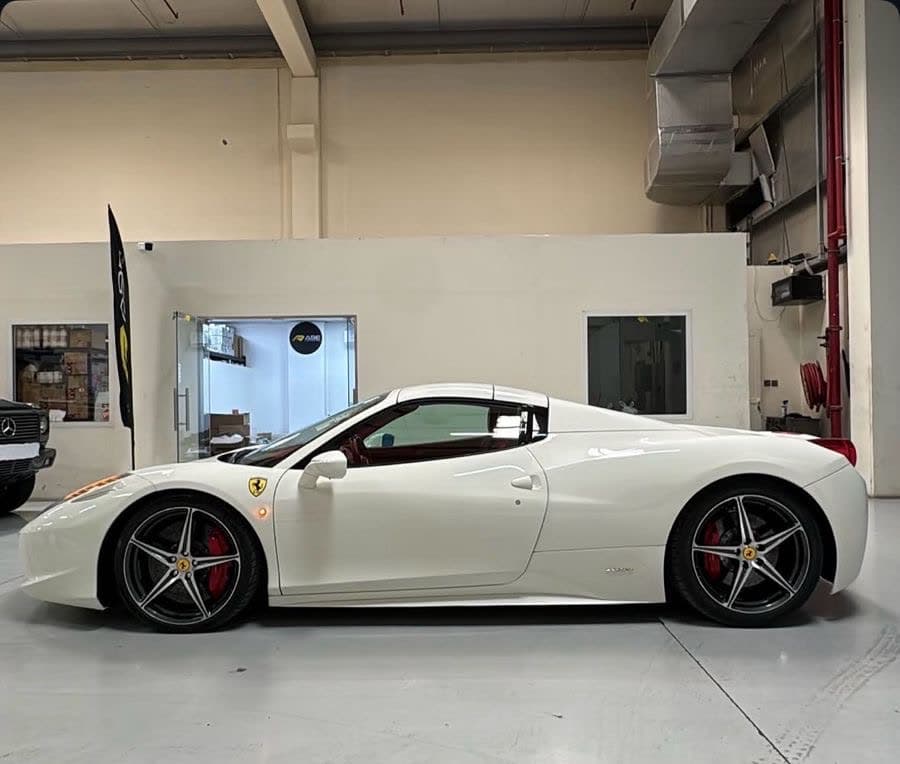 Ferrari 458 in the ABE workshop in Dubai